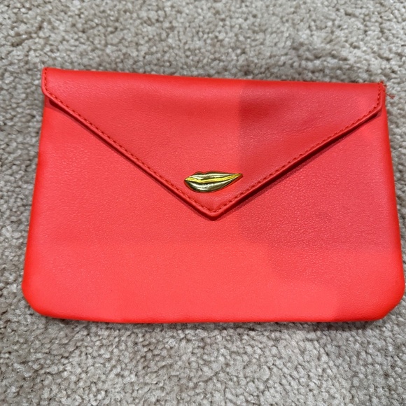 Ipsy Coral Envelope Makeup Bag Toiletry Bag Pencil Pouch Trap Sack - Picture 1 of 3